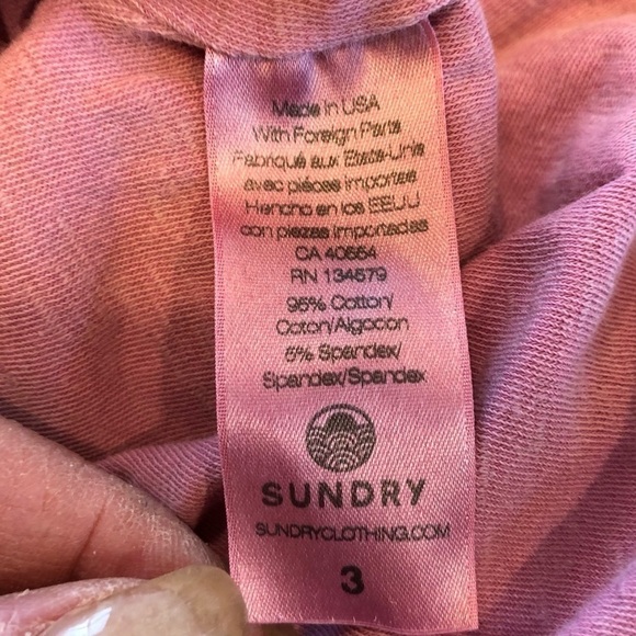 SUNDRY Ruched Dress, Lavendar, Size 3/Large - Picture 6 of 8